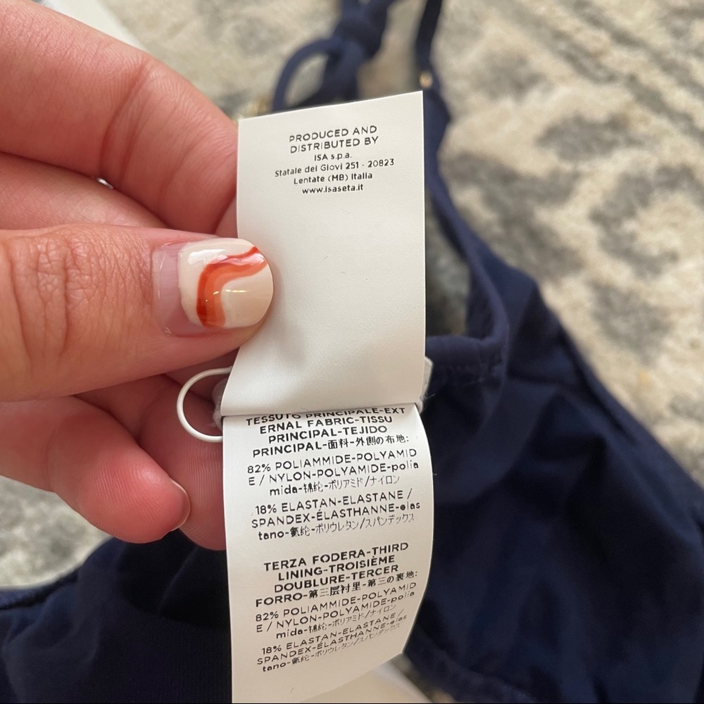 NWT Stella McCartney Navy Charm Essential Swim - Picture 2 of 12